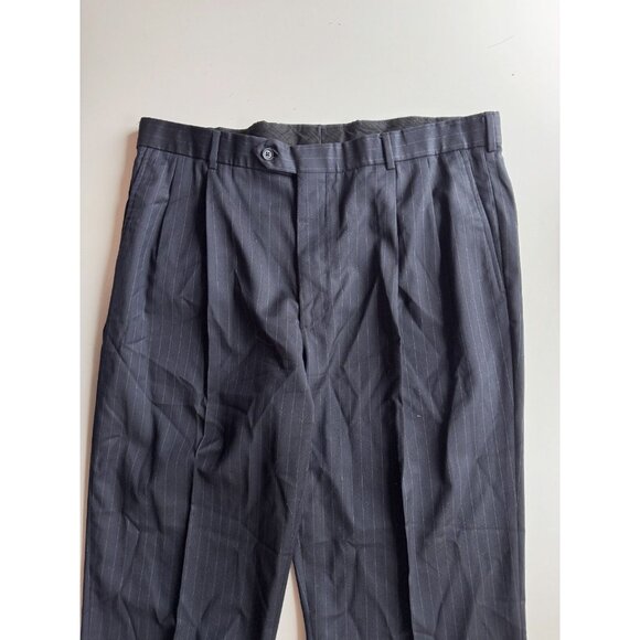 BROOKS BROTHERS 1818 Madison Navy Blue Pinstripe Wool Suit, Size 45L/40W - Picture 10 of 16